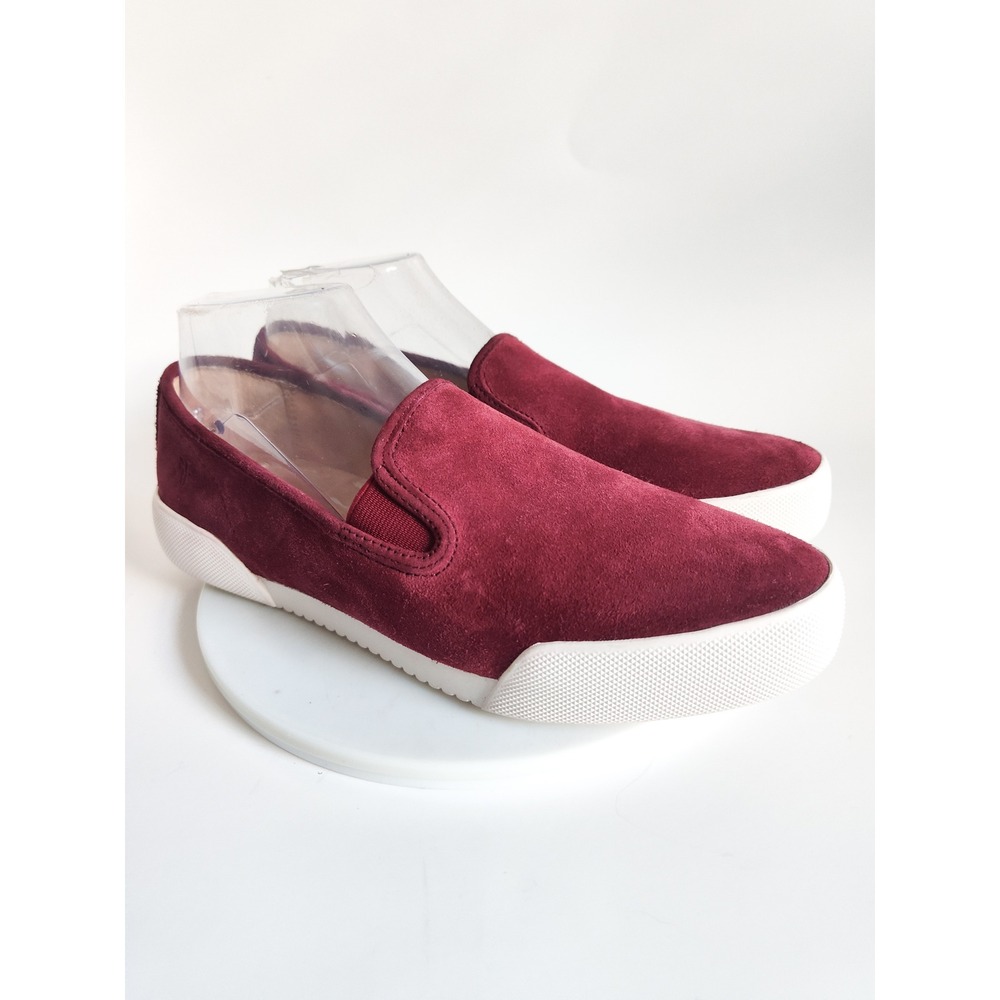New Frye Sneakers 8 Slip On Suede Burgundy‎ Mia Minimalist Shoes Comfort Flat